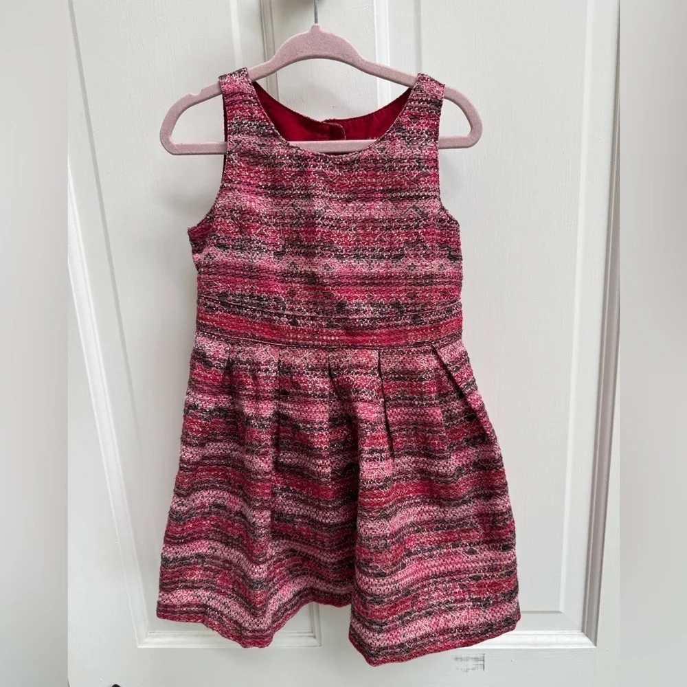 OshKosh B'gosh 3T Girls Pink Formal Pleated Sleeveless Dress